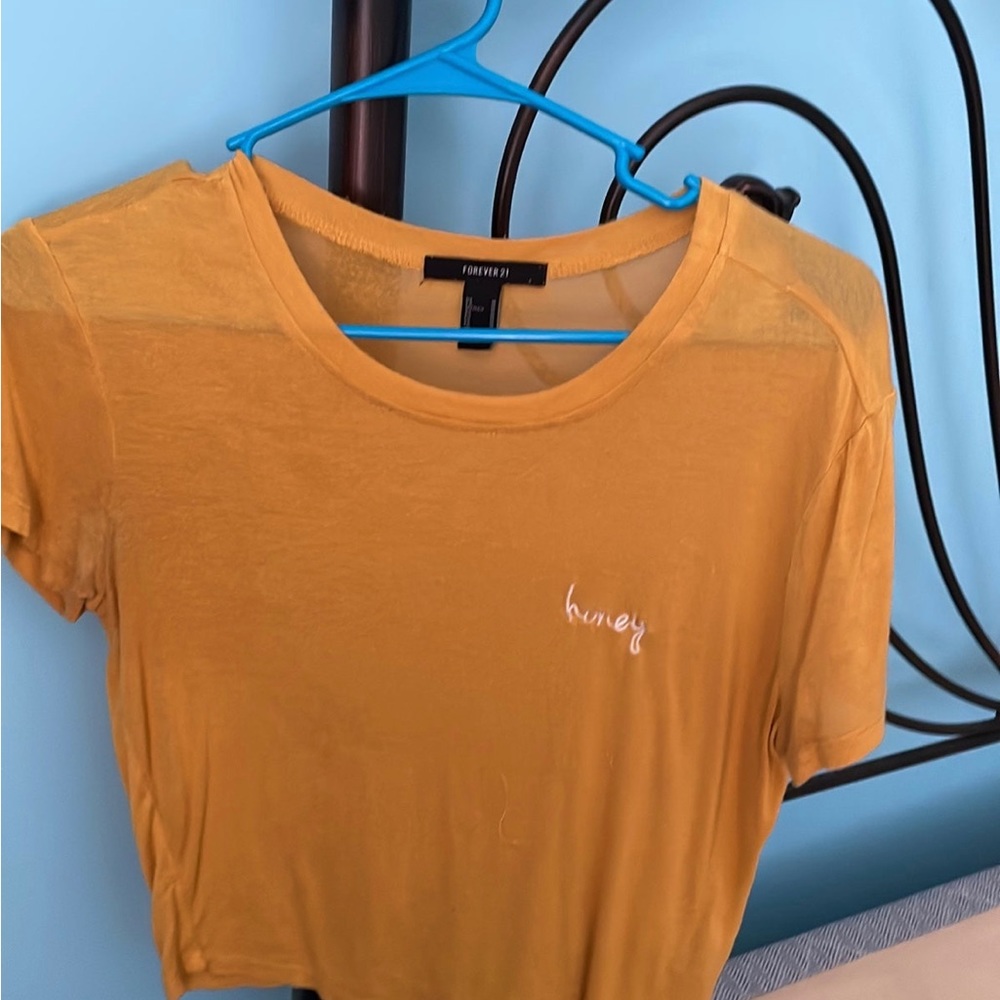 yellow forever 21 tshirt